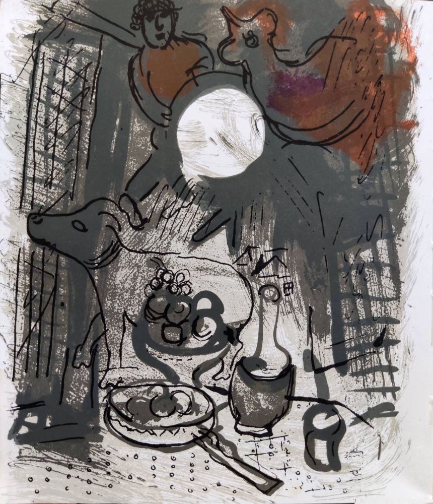 Lithographie Chagall - Still Life in Brown