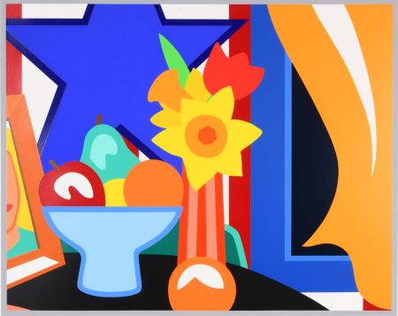 Sérigraphie Wesselmann - Still Life with Blowing Curtain (Yellow)