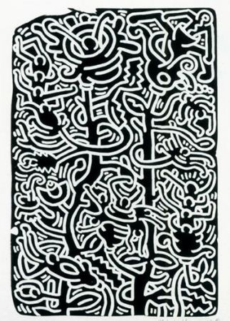 Lithographie Haring - Stones 4