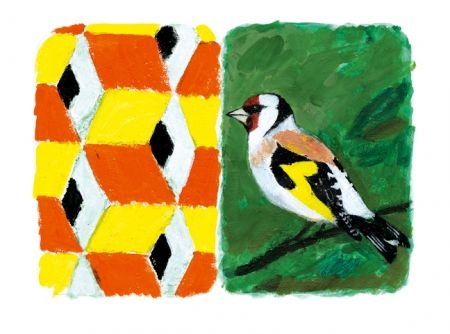 Carborundum Tilson - Stones of Venice Goldfinch Diptych