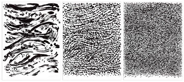 Lithographie Uecker - Strömung (Flow), 3 sheets