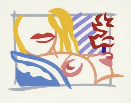 Lithographie Wesselmann - Study for Bedroom Blonde with Lavender Wallpaper
