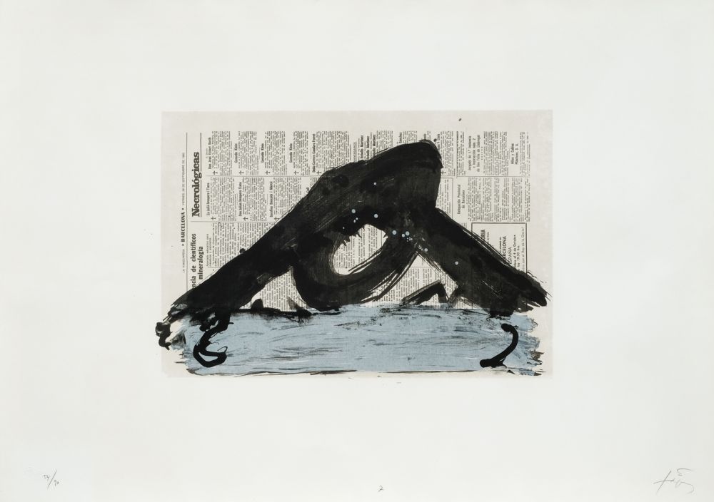 Lithographie Tàpies - Suite 63 x 90 (No 7)