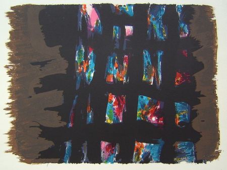 Lithographie Manessier - Suite de Paques,III, L'Emprisonnement 