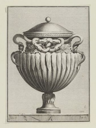 Gravure Bossi - Suite des vases tirée du cabinet de Monsieur...