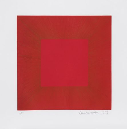 Aquatinte Anuszkiewicz - Summer Suite (Red with Gold I)