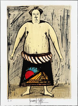 Lithographie Buffet - Sumo