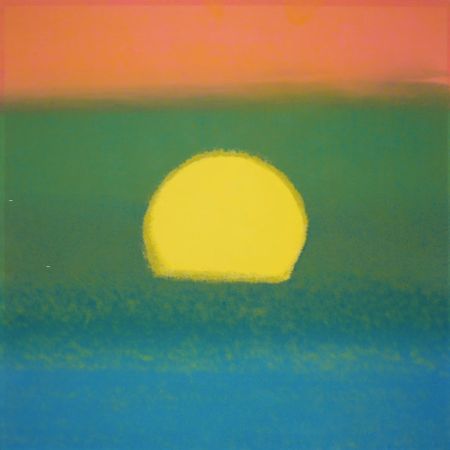Sérigraphie Warhol - Sunset (Unique) (Blue/Green/Orange/Yellow)