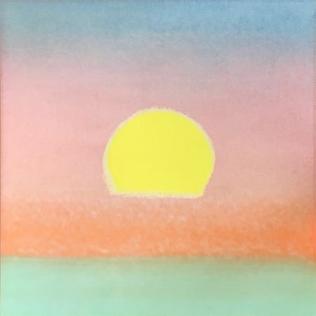 Sérigraphie Warhol - Sunset [Unique] (Purple/Orange/Aqua/Yellow)
