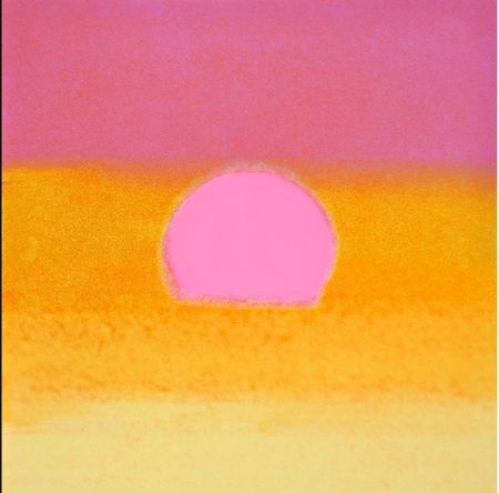 Sérigraphie Warhol - Sunset (Unique) (Pink/Yellow)