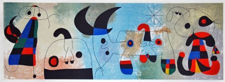 Lithographie Miró - Sur quatre murs (sobre cuatro paredes)