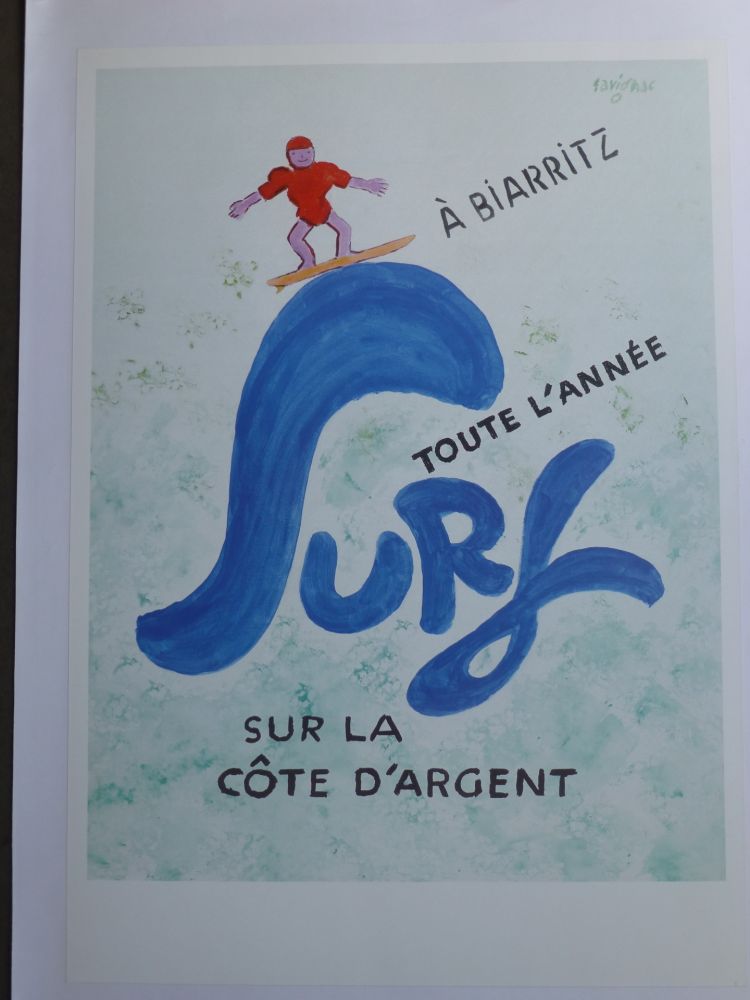 Affiche Savignac - Surf à Biarritz toute l'année sur la côte d'argent 
