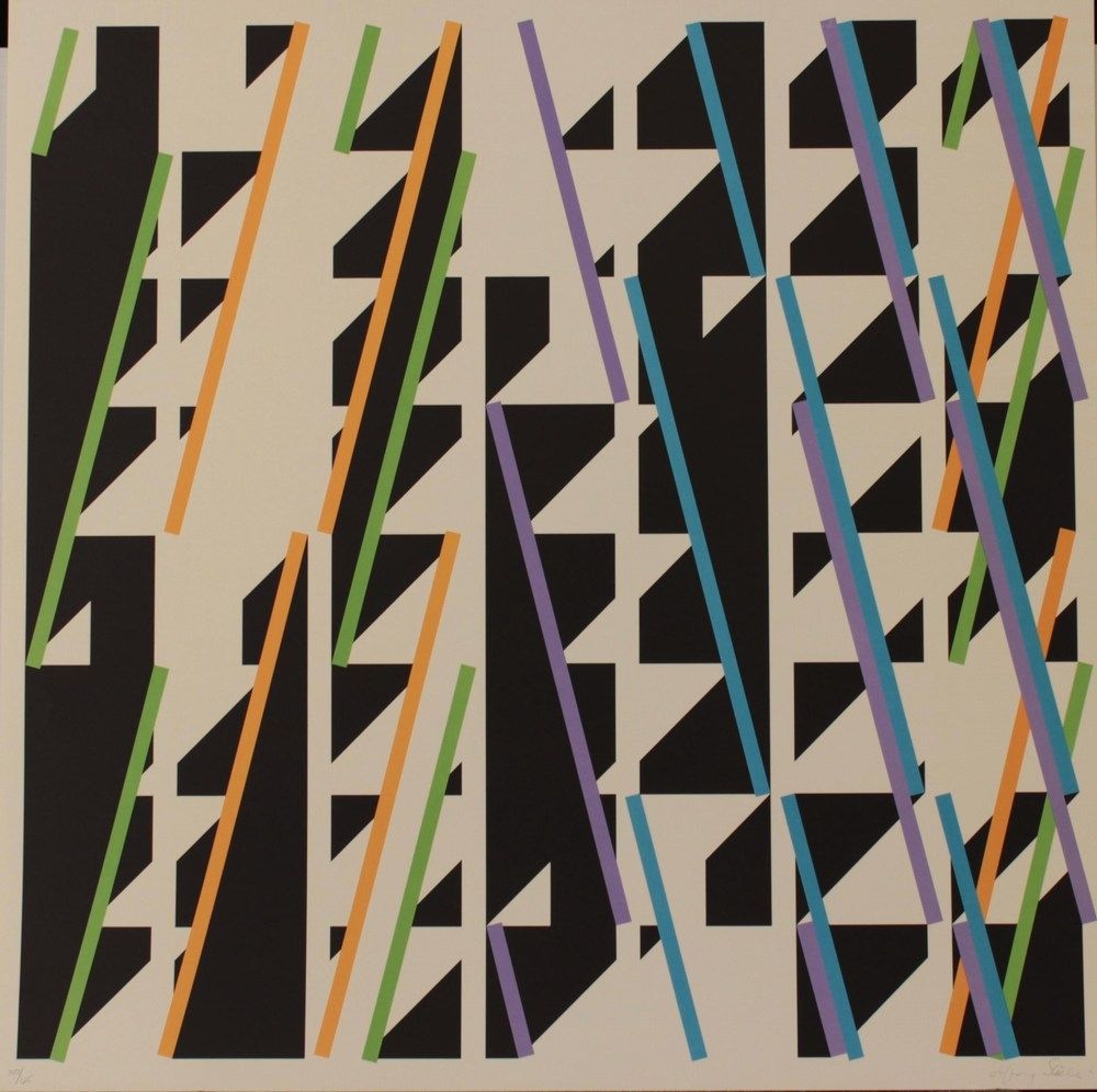 Lithographie Steele - SYNTAGM I - EXACTA FROM CONSTRUCTIVISM TO SYSTEMATIC ART 1918-1985