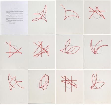 Lithographie Morellet - SYSTEMES, HASARD ET TELEPHONE