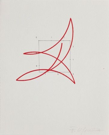 Lithographie Morellet - SYSTEMES, HASARD ET TELEPHONE