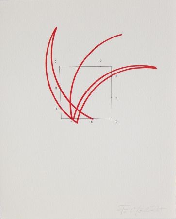 Lithographie Morellet - SYSTEMES, HASARD ET TELEPHONE