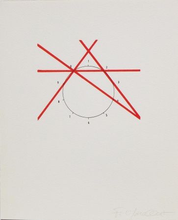 Lithographie Morellet - SYSTEMES, HASARD ET TELEPHONE