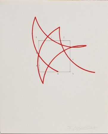 Lithographie Morellet - SYSTEMES, HASARD ET TELEPHONE