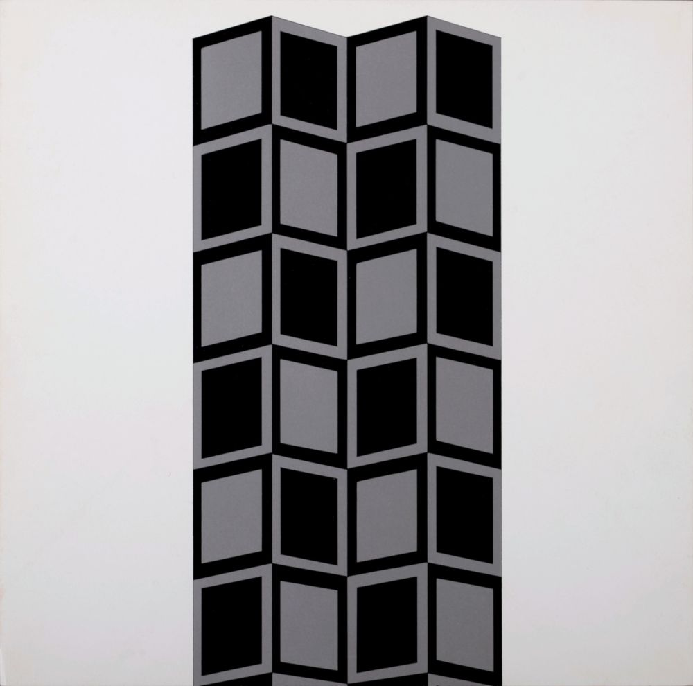 Sérigraphie Vasarely - Säule HK (Detail), 1967 - Very scarce!