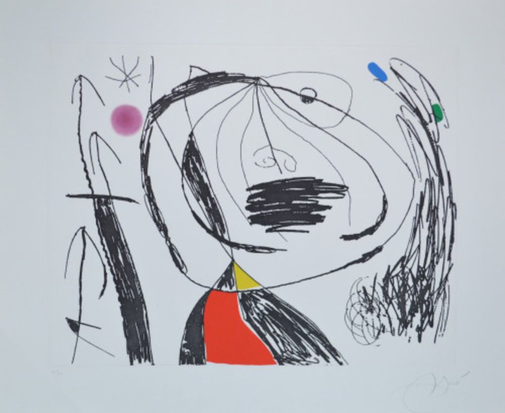 Eau-Forte Et Aquatinte Miró - Série Mallorca 5 - D615