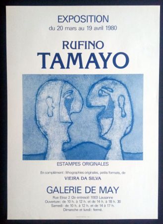 Affiche Tamayo - Tamayo - Estampes Originales - Galerie de May 1980