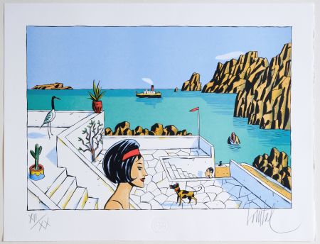 Lithographie Loustal - Taratsa - Édition Rehaussée - N° XII/XX