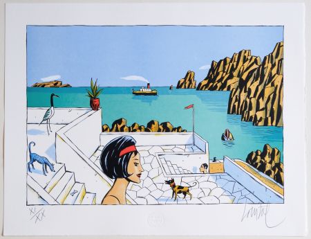 Lithographie Loustal - Taratsa - Édition Rehaussée - N° XI/XX