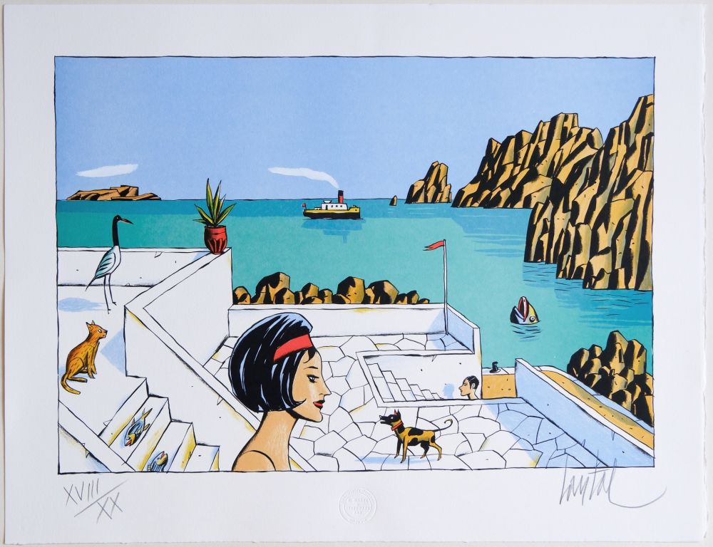 Lithographie Loustal - Taratsa - Édition Rehaussée - N° XVIII/XX