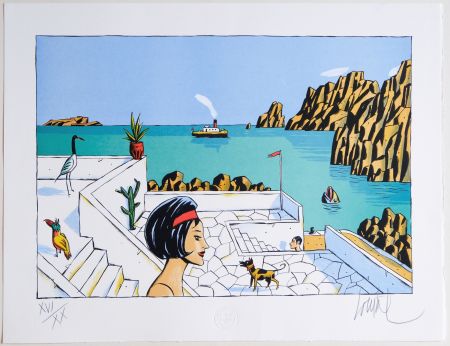 Lithographie Loustal - Taratsa - Édition Rehaussée - N° XVI/XX