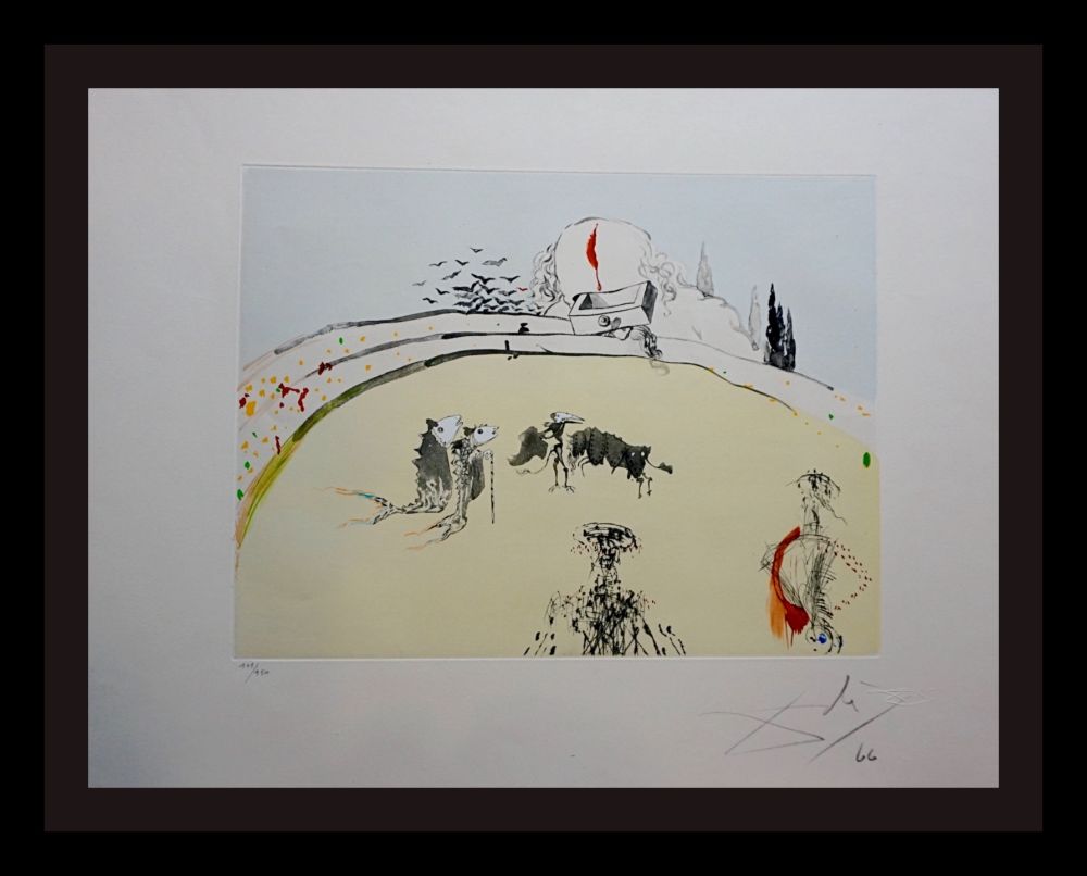 Gravure Dali - Tauramachi Surrealiste Bullfight with Drawer 