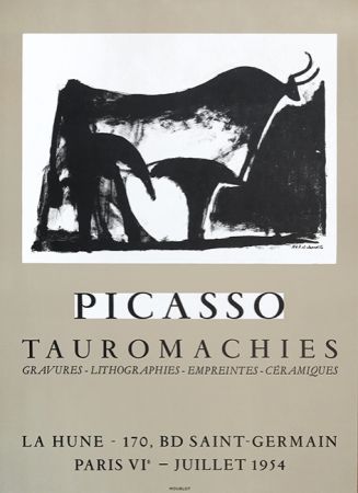 Lithographie Picasso - ‘TAUROMACHIES’ AT LA HUNE, 1954.