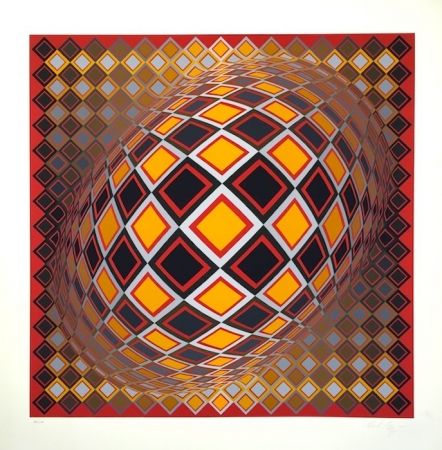 Sérigraphie Vasarely - Teke