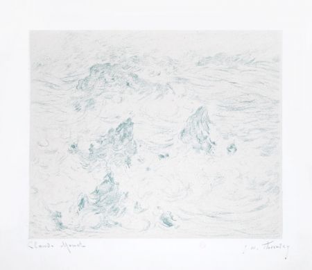 Lithographie Monet - Tempête à Belle-île