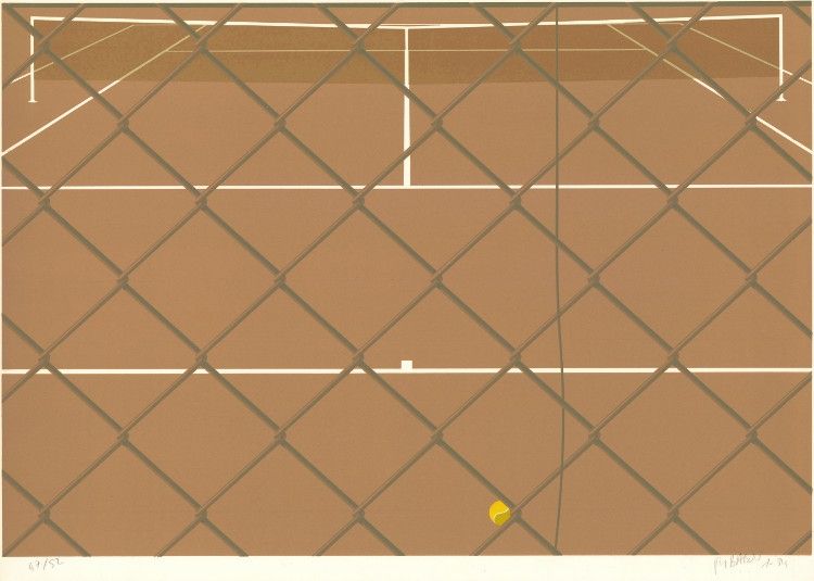 Lithographie Babou - Tennis