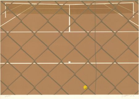 Lithographie Babou - Tennis