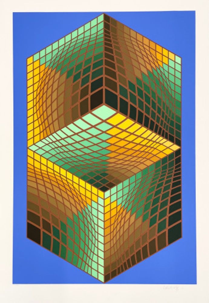 Sérigraphie Vasarely - Ter Ur III