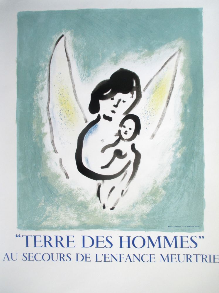 Lithographie Chagall - Terre des Hommes