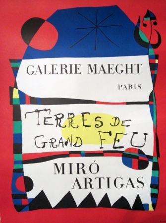 Lithographie Miró - Terres De Grand Feu
