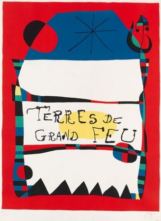 Lithographie Miró - Terres de grand feu, 1956