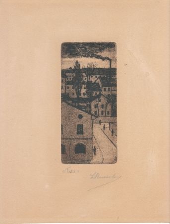 Gravure Russolo - TETTI (Roofs) 