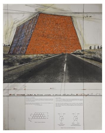 Sérigraphie Christo - Texas Mastaba