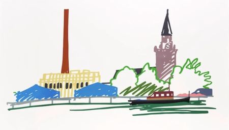 Sérigraphie Wesselmann - Thames Scene with Power Station