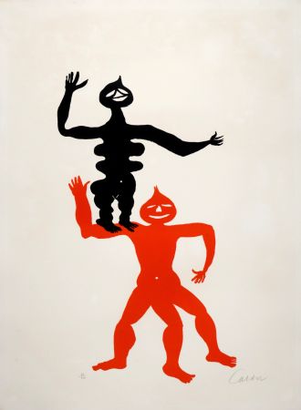 Lithographie Calder - The Acrobats, c. 1975 - Hand-signed