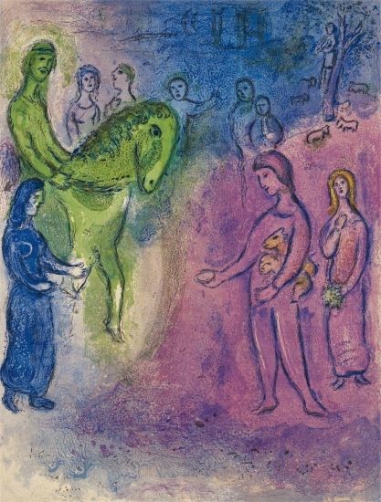 Lithographie Chagall - The Arrival of Dionysophane