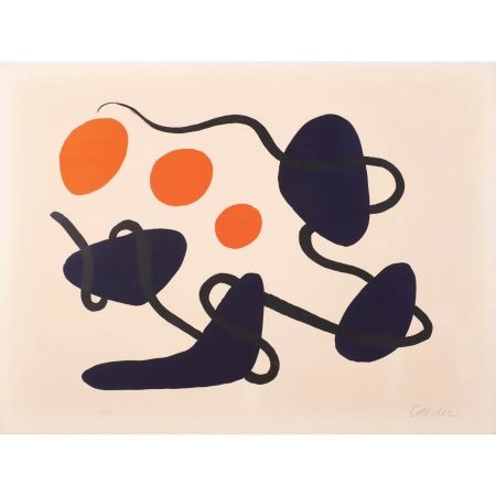 Lithographie Calder - The Black Line