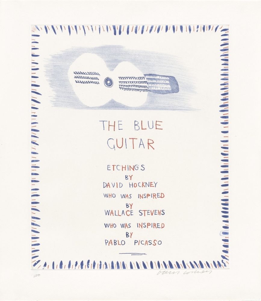 Eau-Forte Et Aquatinte Hockney - The Blue Guitar: title page