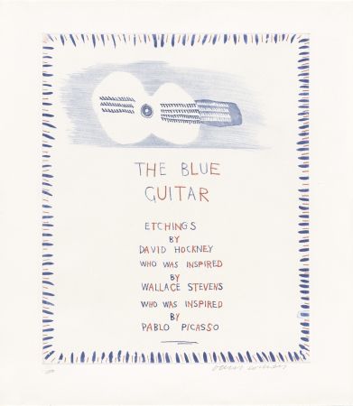 Eau-Forte Et Aquatinte Hockney - The Blue Guitar: title page