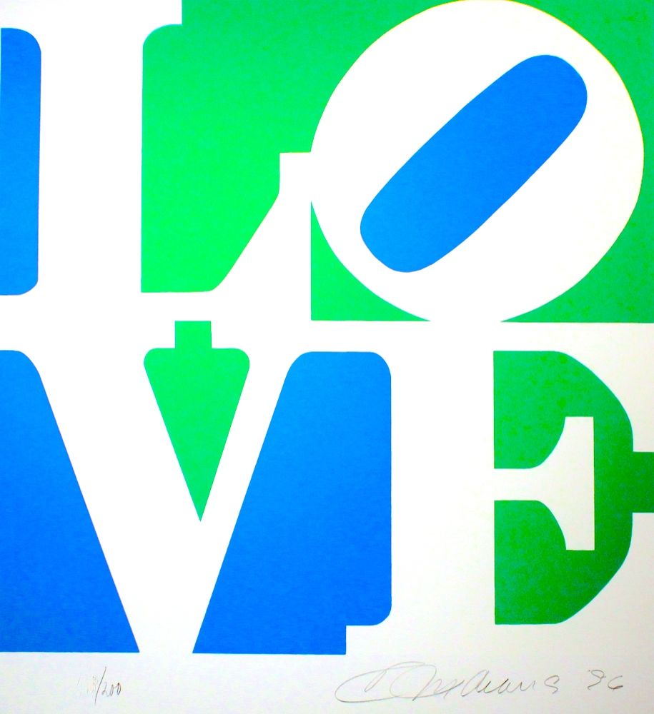 Lithographie Indiana - The Book of Love #8 (green/blue)