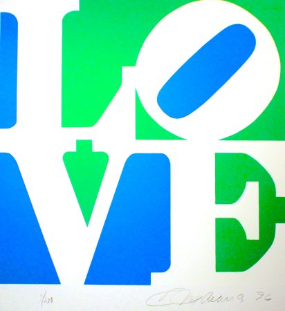 Lithographie Indiana - The Book of Love #8 (green/blue)
