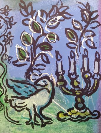 Lithographie Chagall - The Candlestick